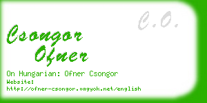 csongor ofner business card